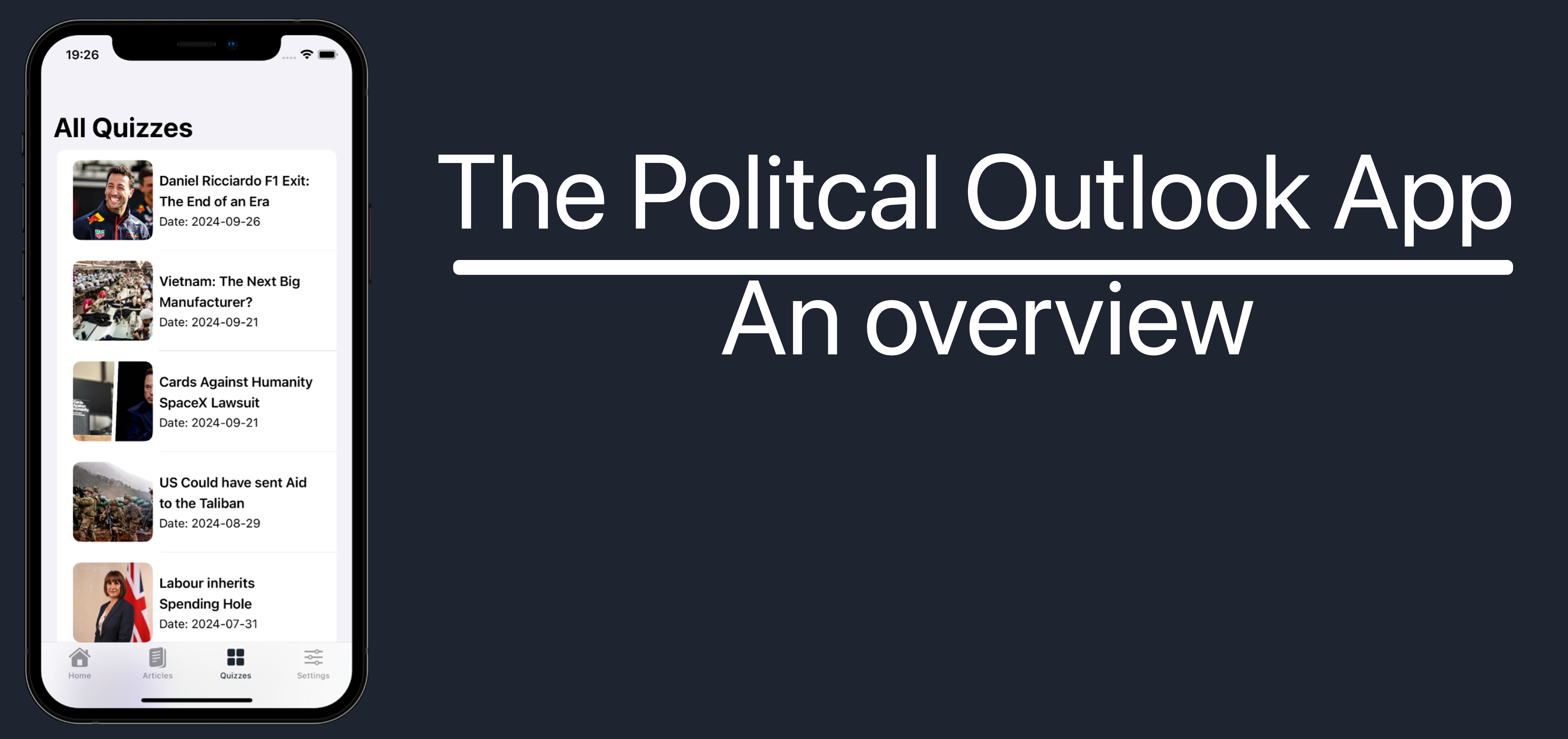 The Political Outlook app: An overview